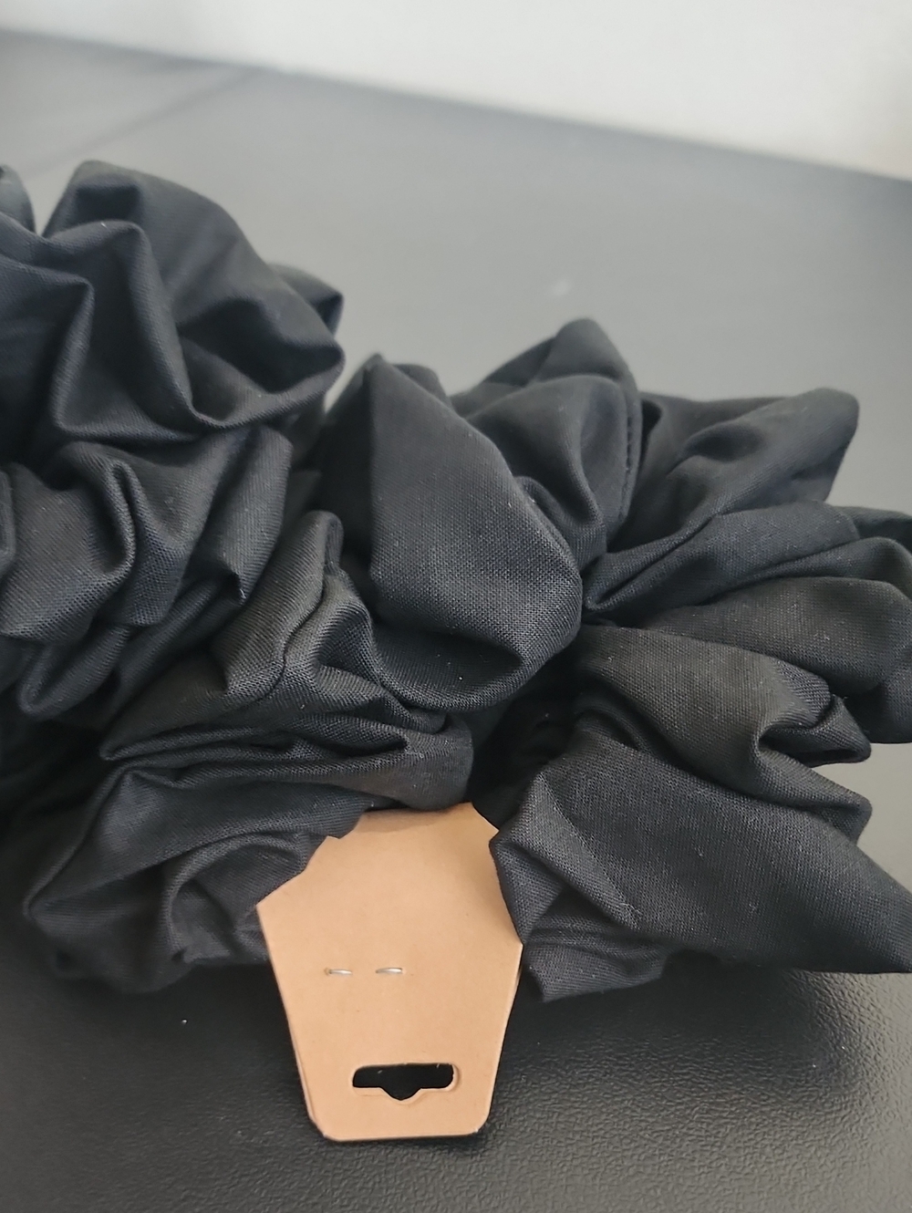 Black Satin Hair Scrunchie - Classic Women’s Hair Accessory